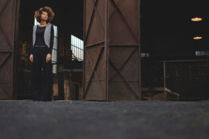 Gilet et pantalon collection Who_Men Julie Bonnard Créatrice textile Saint-Étienne Loire