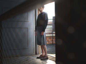 Veste et kilt collection Who_Men Julie Bonnard Créatrice textile Saint-Étienne Loire